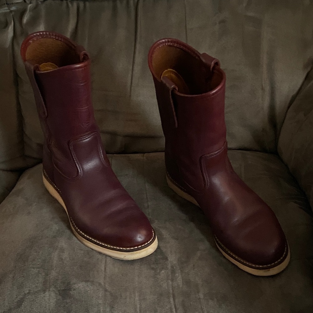 Redwings Irish setter sport slip on Leather Boots in Burgundy/ reddish brown